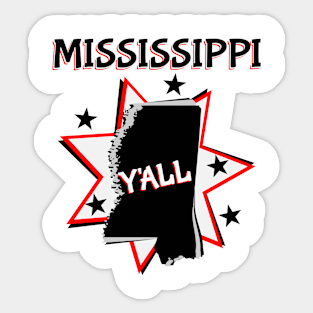 Mississippi State Pride Y'all Sticker